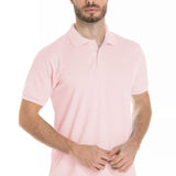 Camisa Polo Piquet Masculina Rosa Claro