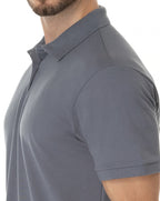 Camisa Polo Piquet Masculina Cinza Chumbo