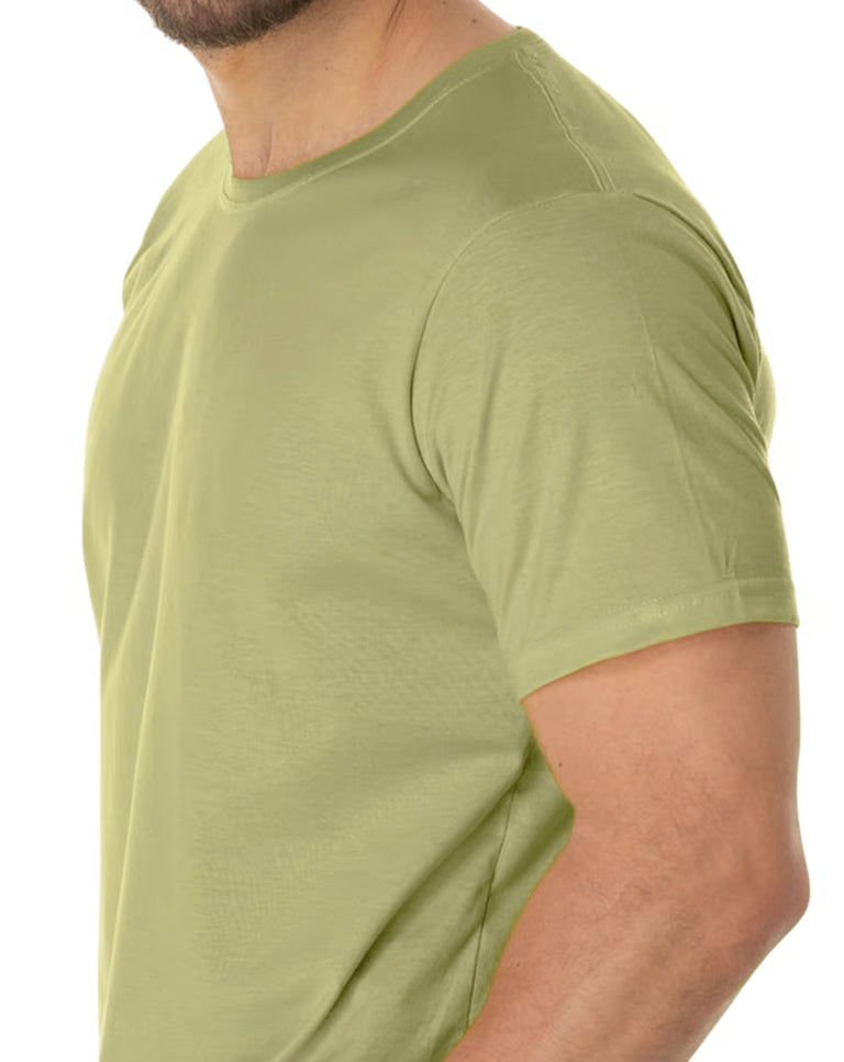 Camiseta de Algodão Premium Caqui