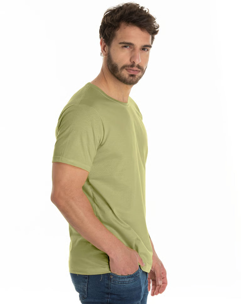 Camiseta de Algodão Premium Caqui