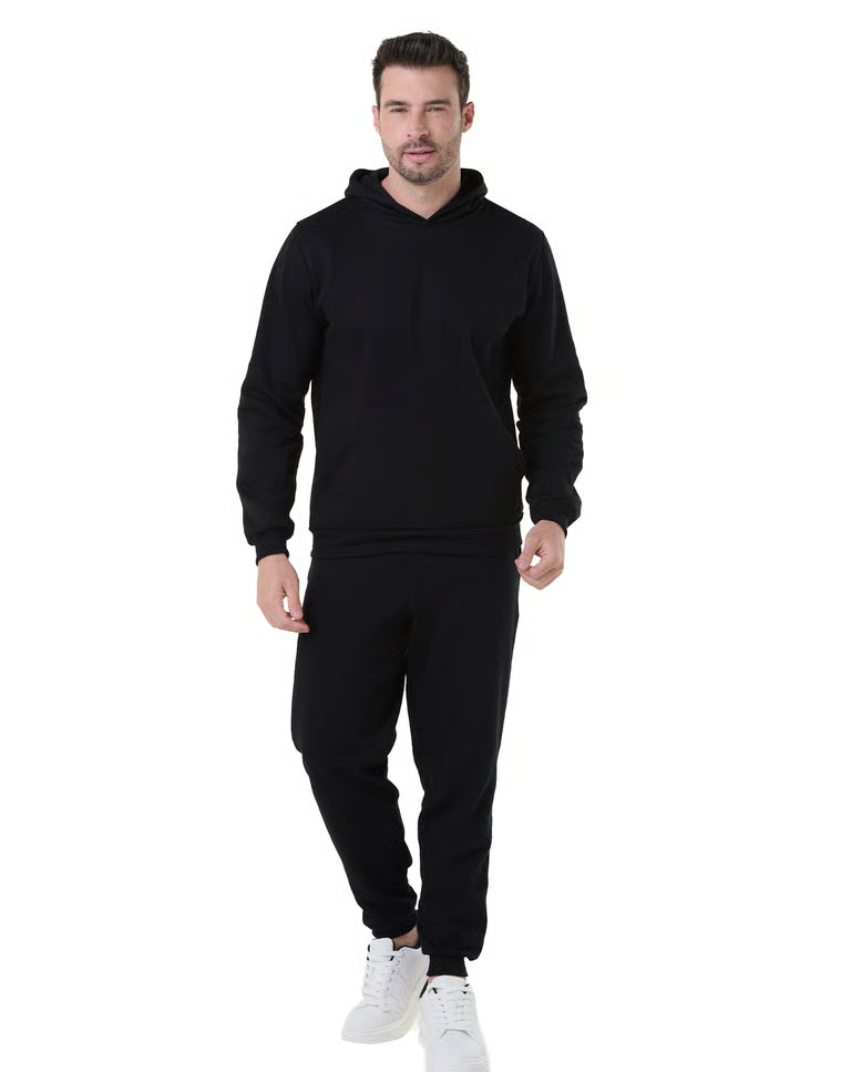 Conjunto Moletom Masculino com Capuz Preto 01
