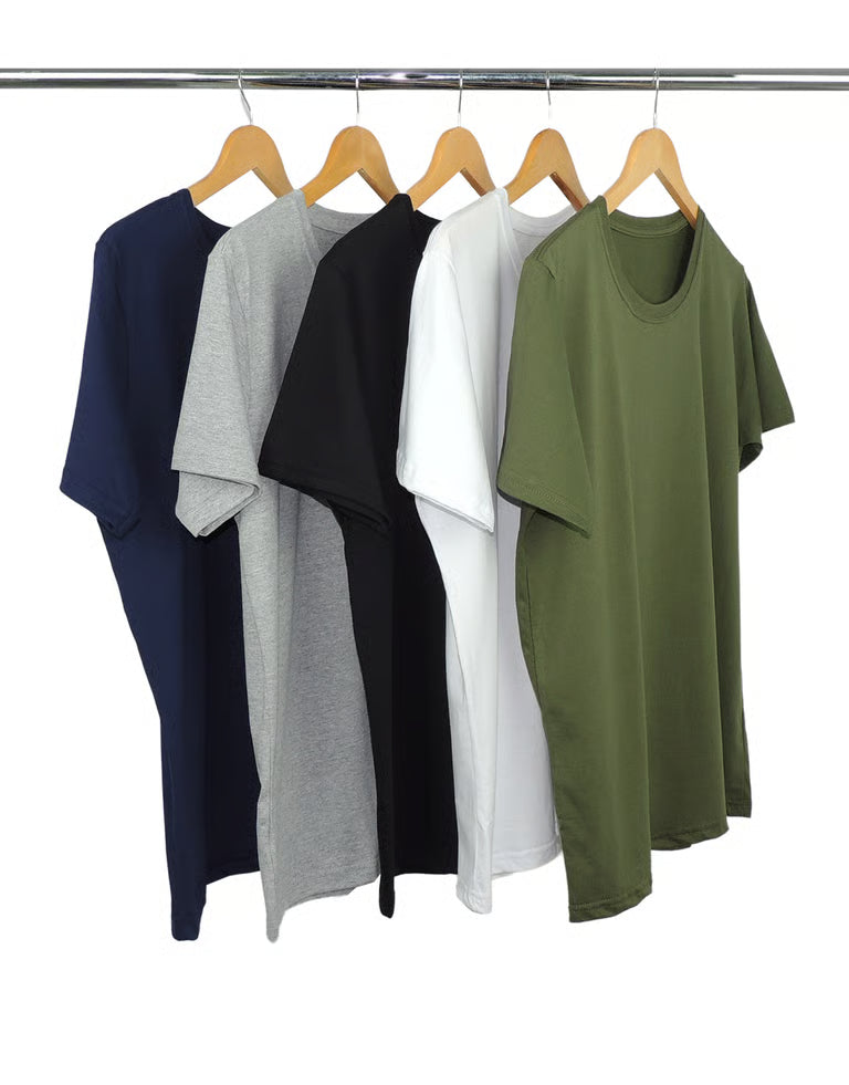 Kit 5 Camisetas Tech Modal Masculinas